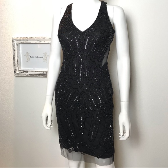 adrianna papell black cocktail dress